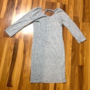 Forever 21 Grey Terry bodycon sweater dress M